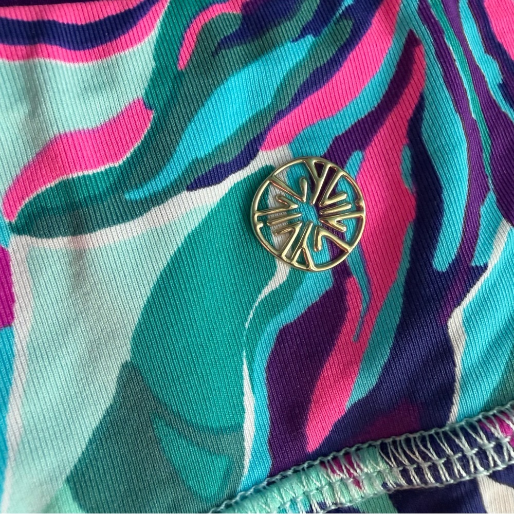 Lilly Pulitzer Luxletic Gardenia Skort Sz S Don’t Wanna Leaf UPF Skirt Shorts EC - Picture 3 of 11